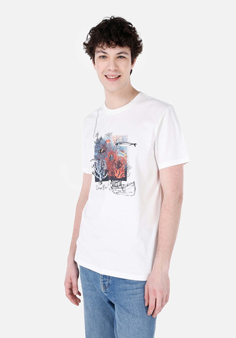 Зображення Футболка З Коротким Рукавом Чоловіча Біла  Cl1069271