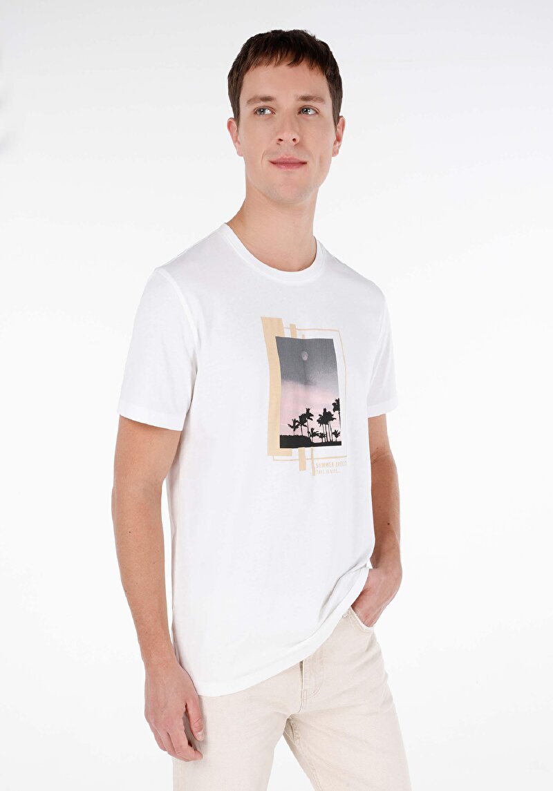 Зображення Футболка З Коротким Рукавом Чоловіча Біла  Cl1067623