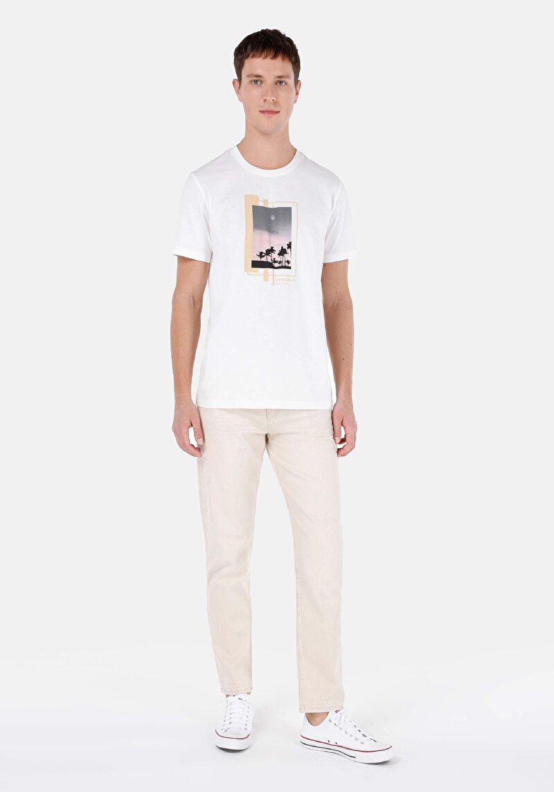 Показати інформацію про Футболка З Коротким Рукавом Чоловіча Біла  Cl1067623