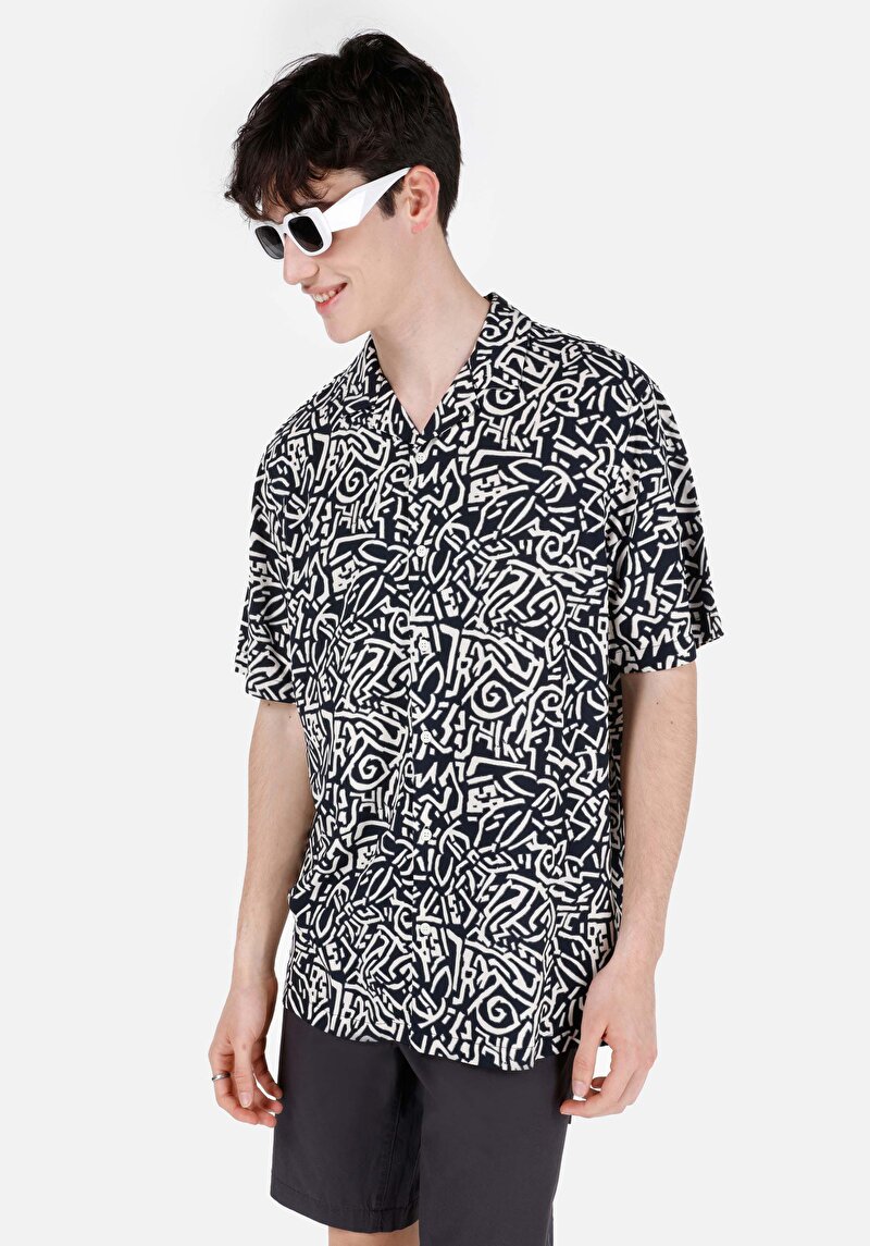 Зображення Сорочка З Коротким Рукавом Чоловіча Синя  Cl1067545