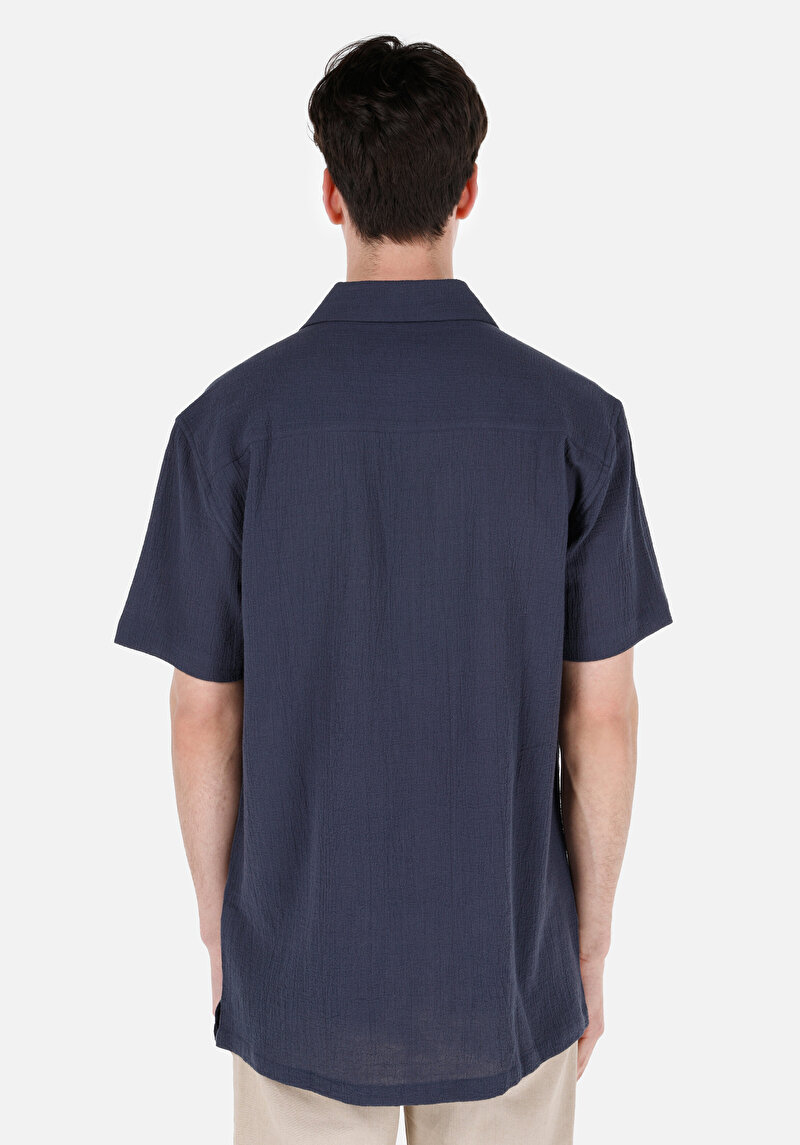 Зображення Сорочка З Коротким Рукавом Чоловіча Синя Cl1067591