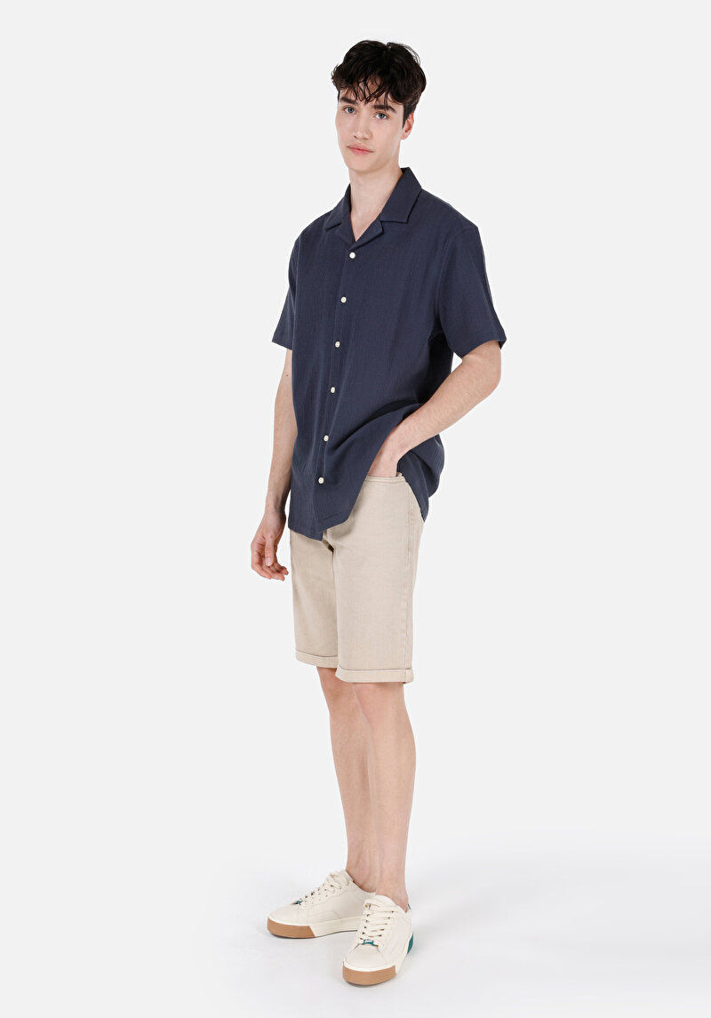 Зображення Сорочка З Коротким Рукавом Чоловіча Синя Cl1067591