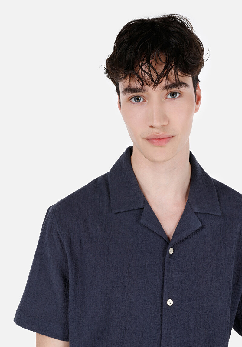 Зображення Сорочка З Коротким Рукавом Чоловіча Синя Cl1067591