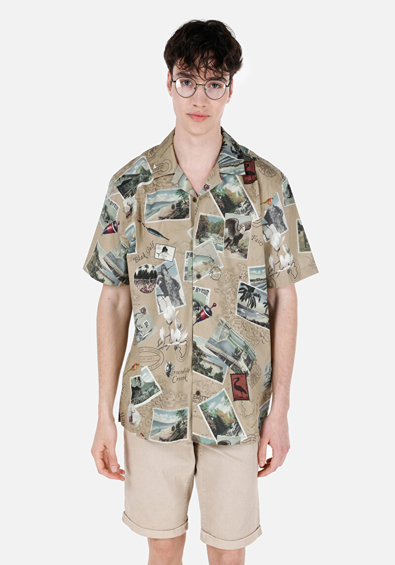 Зображення Сорочка З Коротким Рукавом Чоловіча Сіра Cl1067849