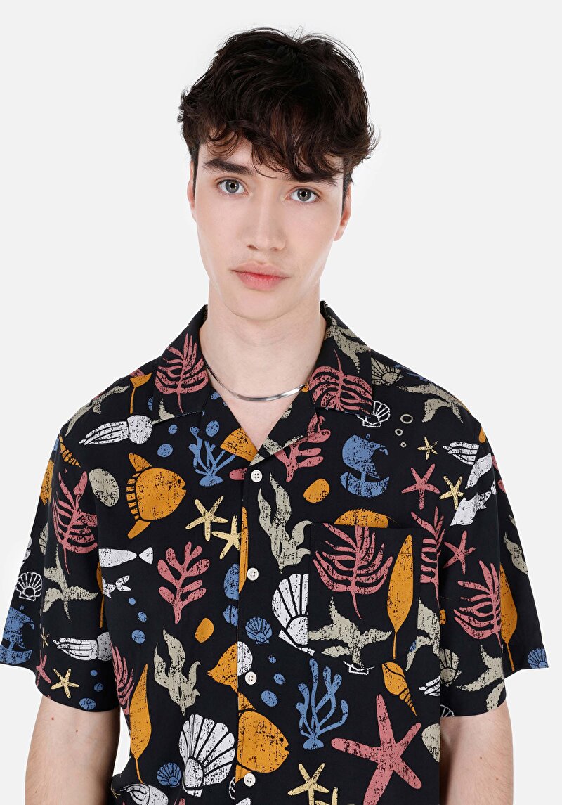 Зображення Сорочка З Коротким Рукавом Чоловіча Чорна Cl1067854