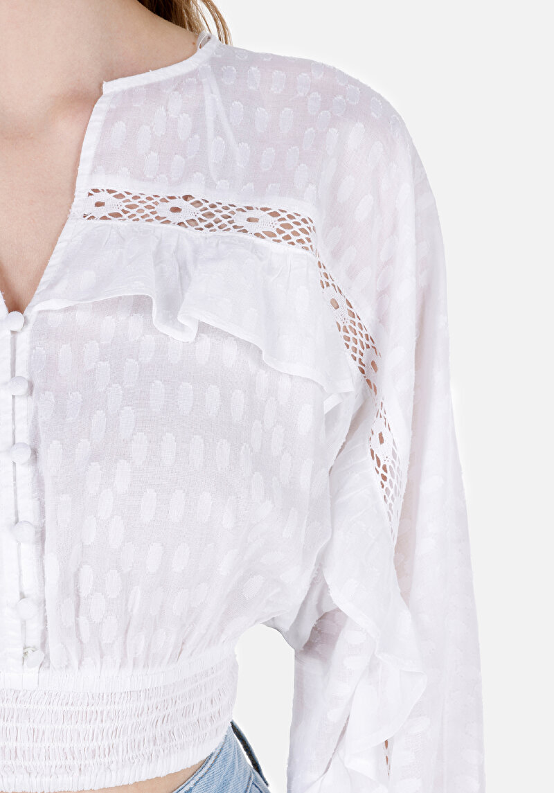 Показати інформацію про Сорочка З Довгим Рукавом Жіноча Біла  Cl1069188