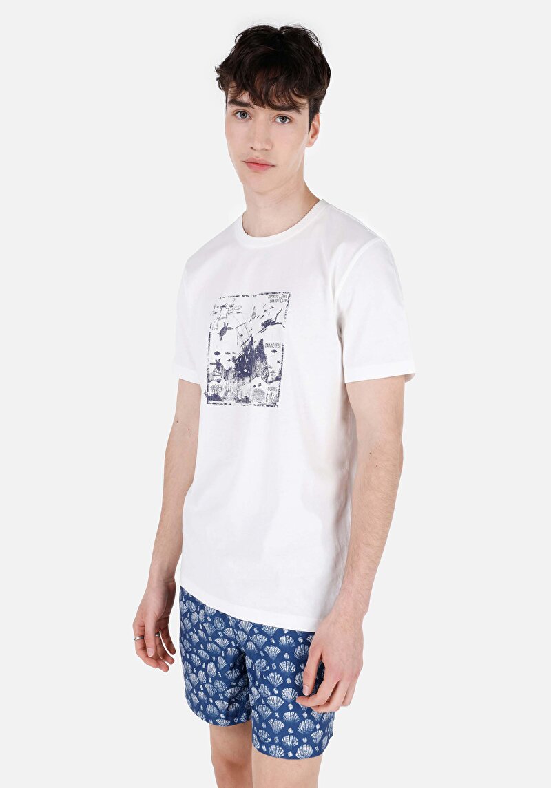 Зображення Футболка З Коротким Рукавом Чоловіча Біла  Cl1069377