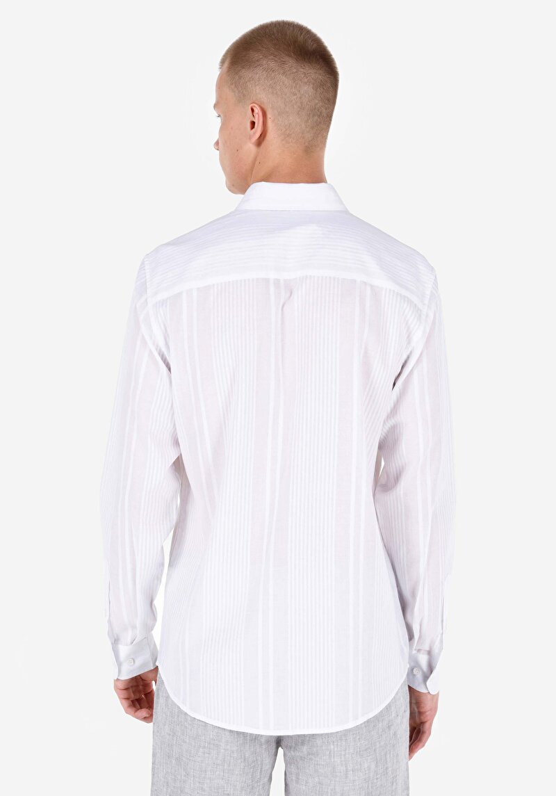 Показати інформацію про Сорочка З Довгим Рукавом Чоловіча Біла  Cl1066930