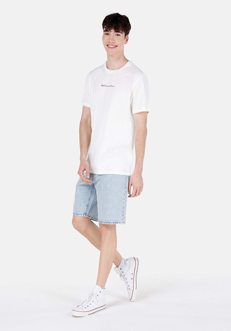 Показати інформацію про Футболка З Коротким Рукавом Чоловіча Біла  Cl1068795