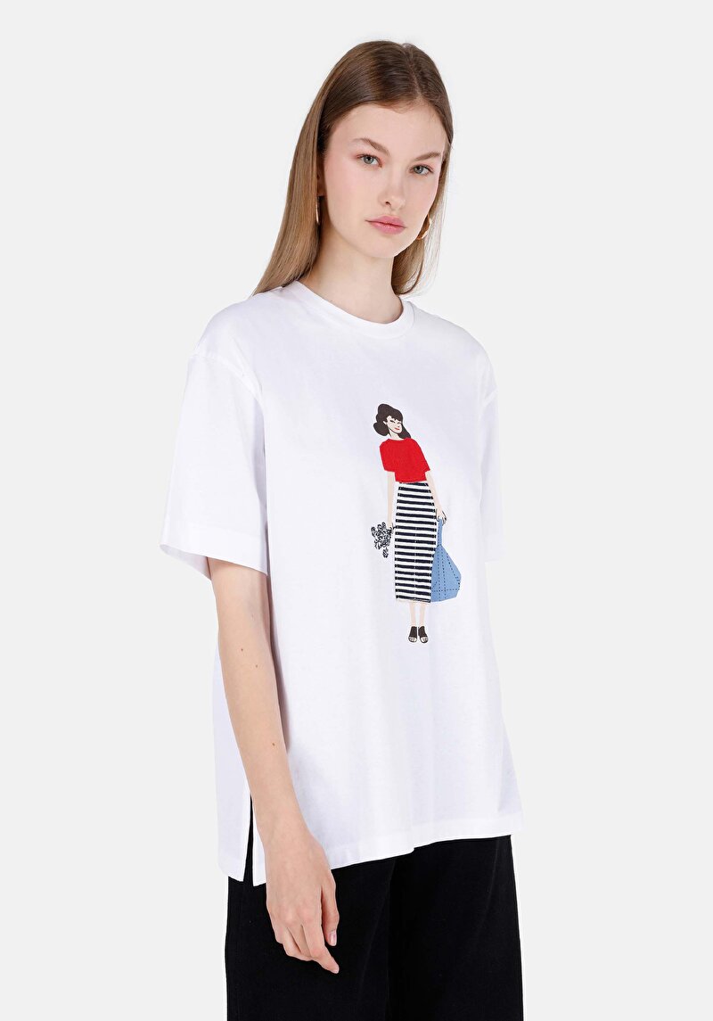 Зображення Футболка З Коротким Рукавом Жіноча Біла  Cl1069112