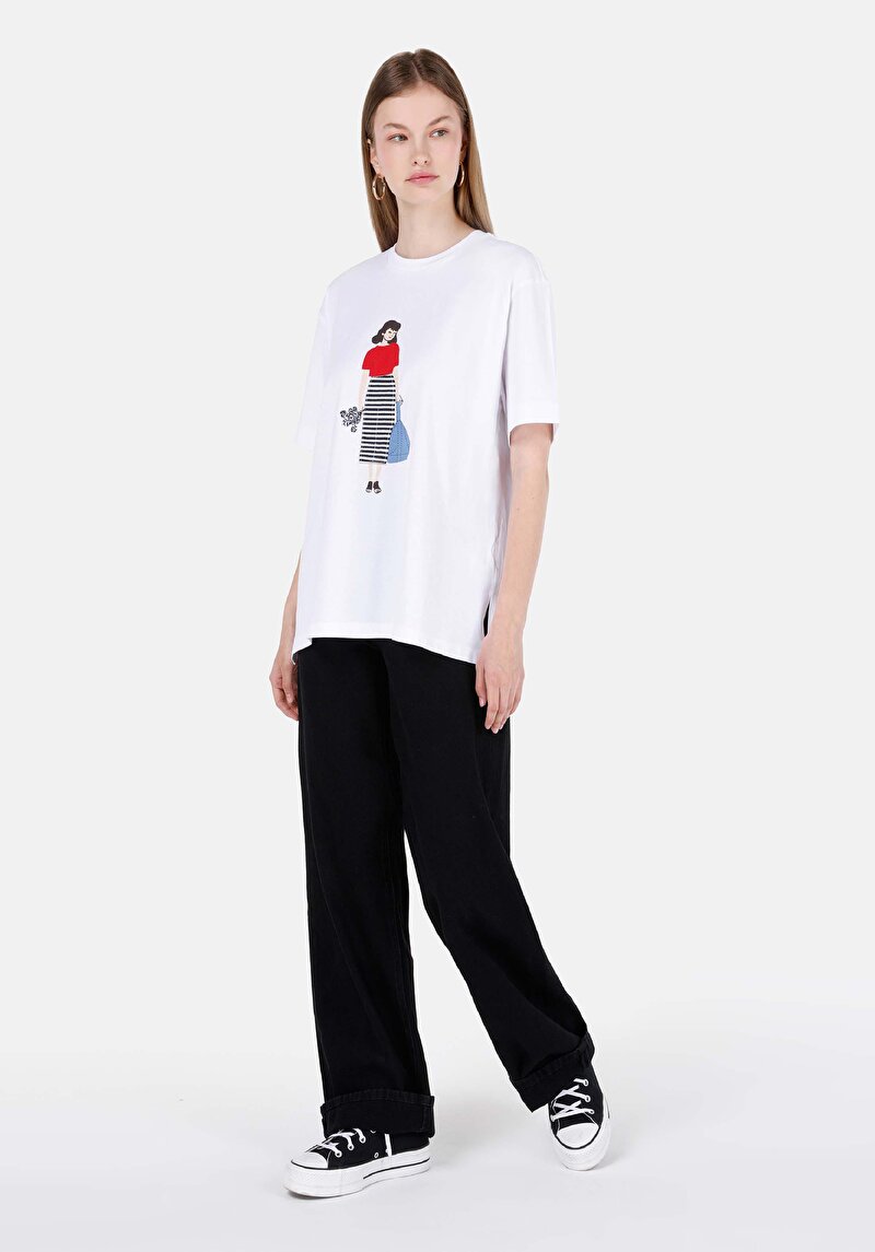 Показати інформацію про Футболка З Коротким Рукавом Жіноча Біла  Cl1069112