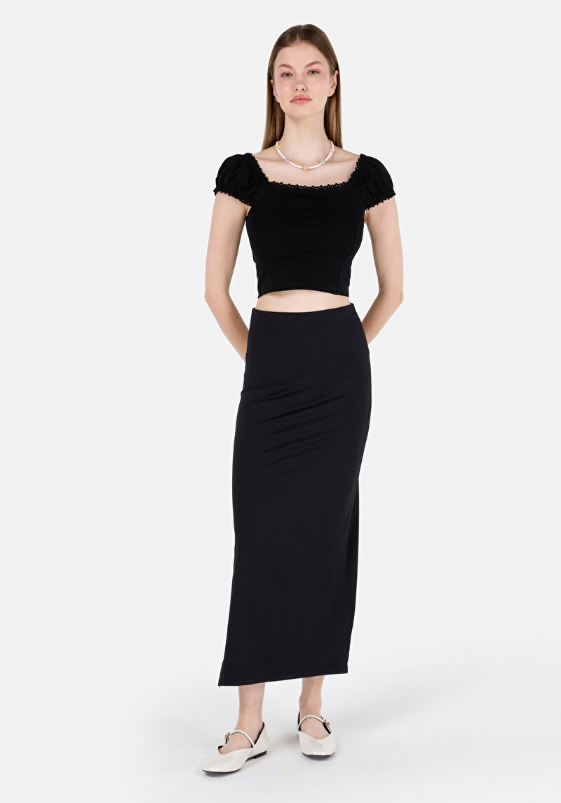 Показати інформацію про Футболка З Коротким Рукавом Жіноча Чорна  Cl1069163