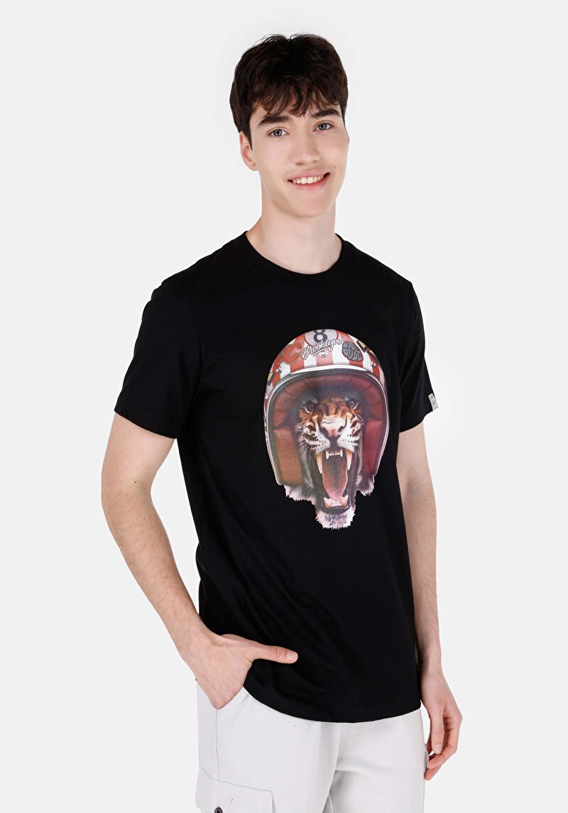 Зображення Футболка З Коротким Рукавом Чоловіча Чорна  Cl1064852