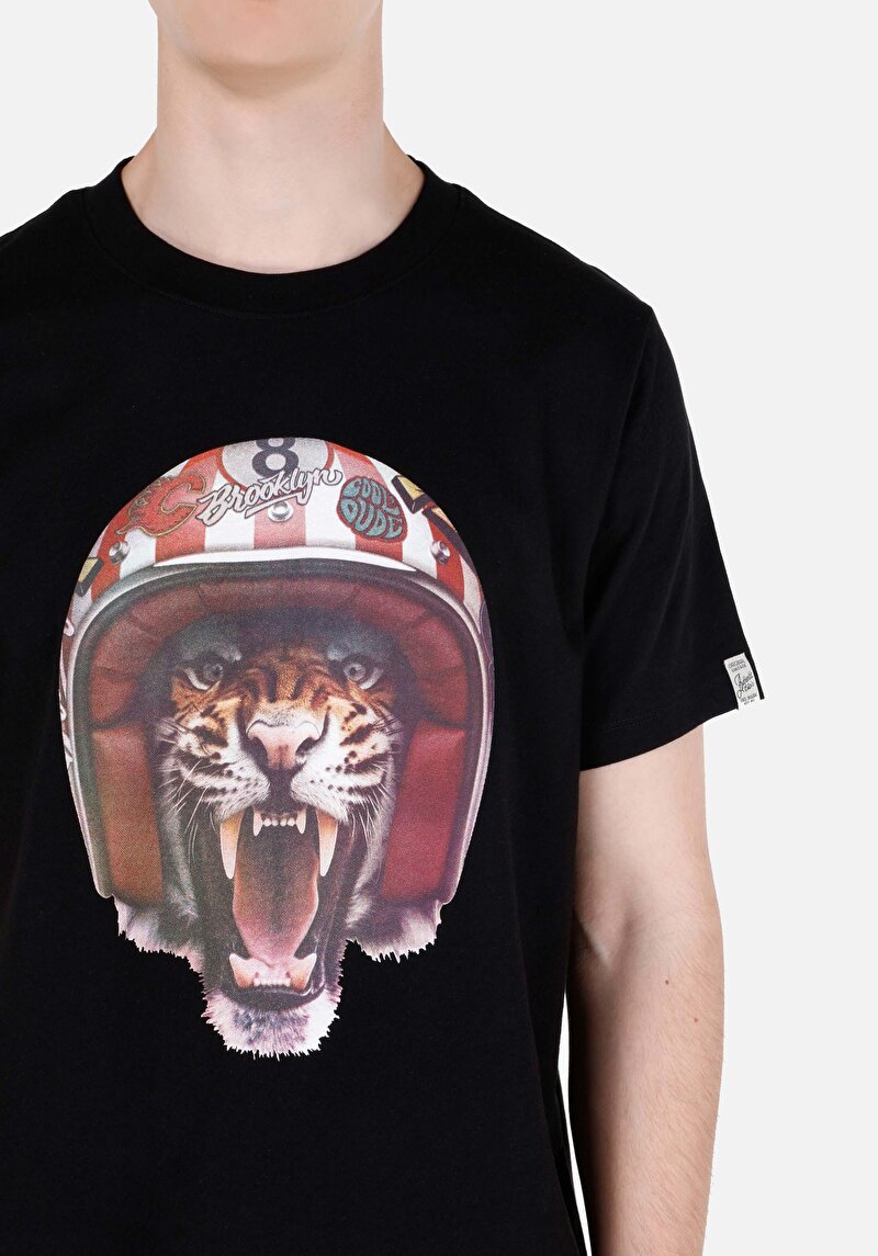 Показати інформацію про Футболка З Коротким Рукавом Чоловіча Чорна  Cl1064852