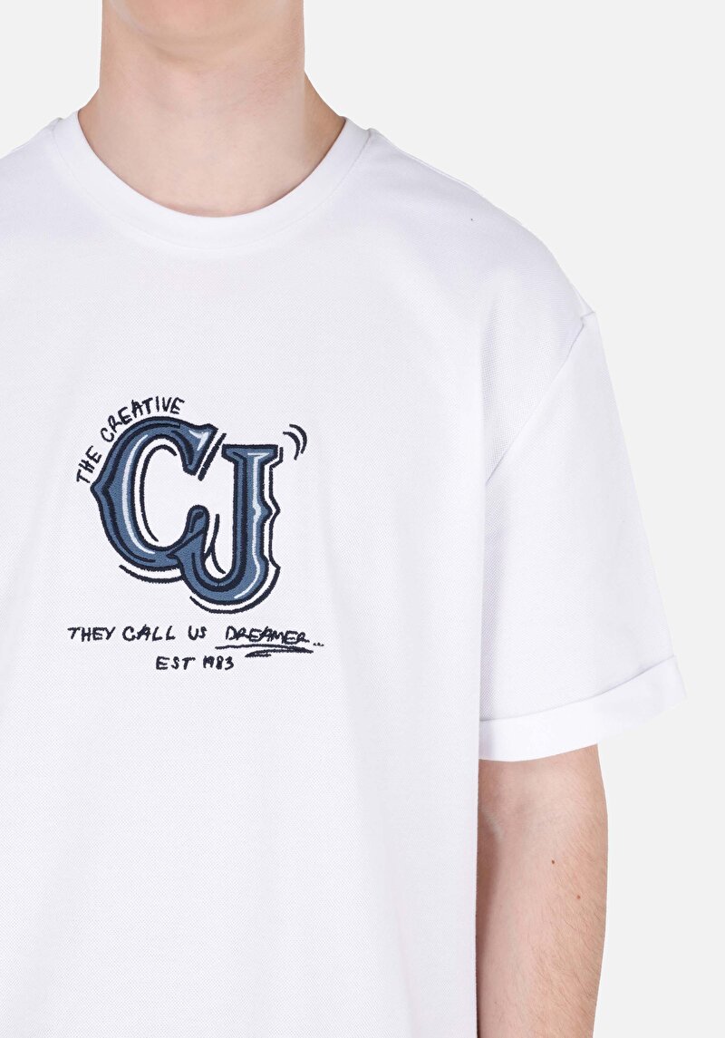 Показати інформацію про Футболка З Коротким Рукавом Чоловіча Біла  Cl1071732