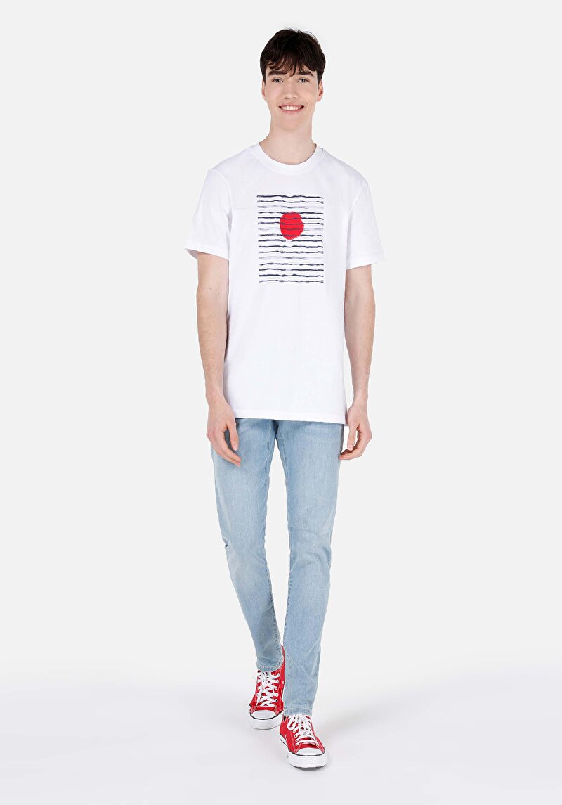 Показати інформацію про Футболка З Коротким Рукавом Чоловіча Біла  Cl1071784