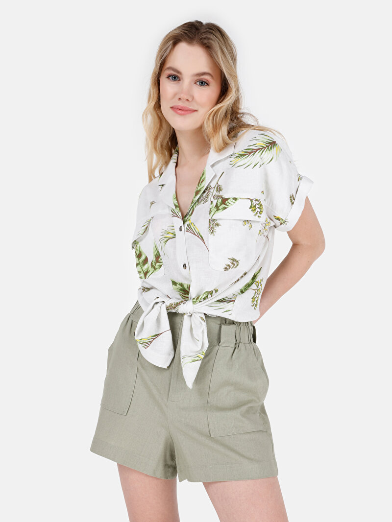 Зображення Сорочка З Коротким Рукавом Жіноча Бежева  Cl1068887