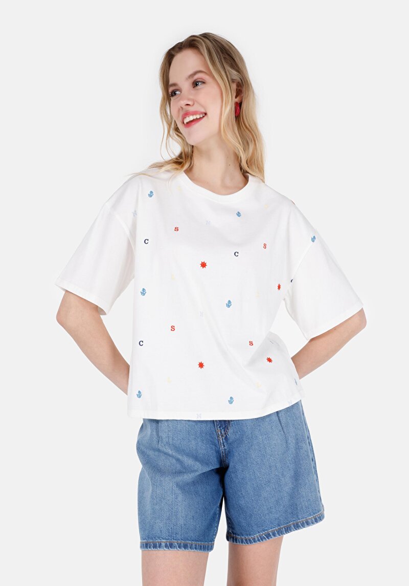 Зображення Футболка З Коротким Рукавом Жіноча Біла  Cl1069127