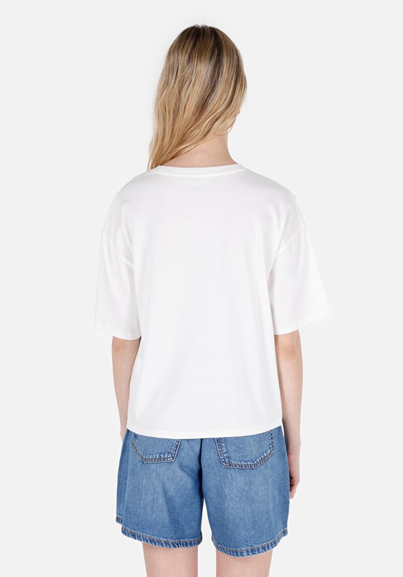 Показати інформацію про Футболка З Коротким Рукавом Жіноча Біла  Cl1069127