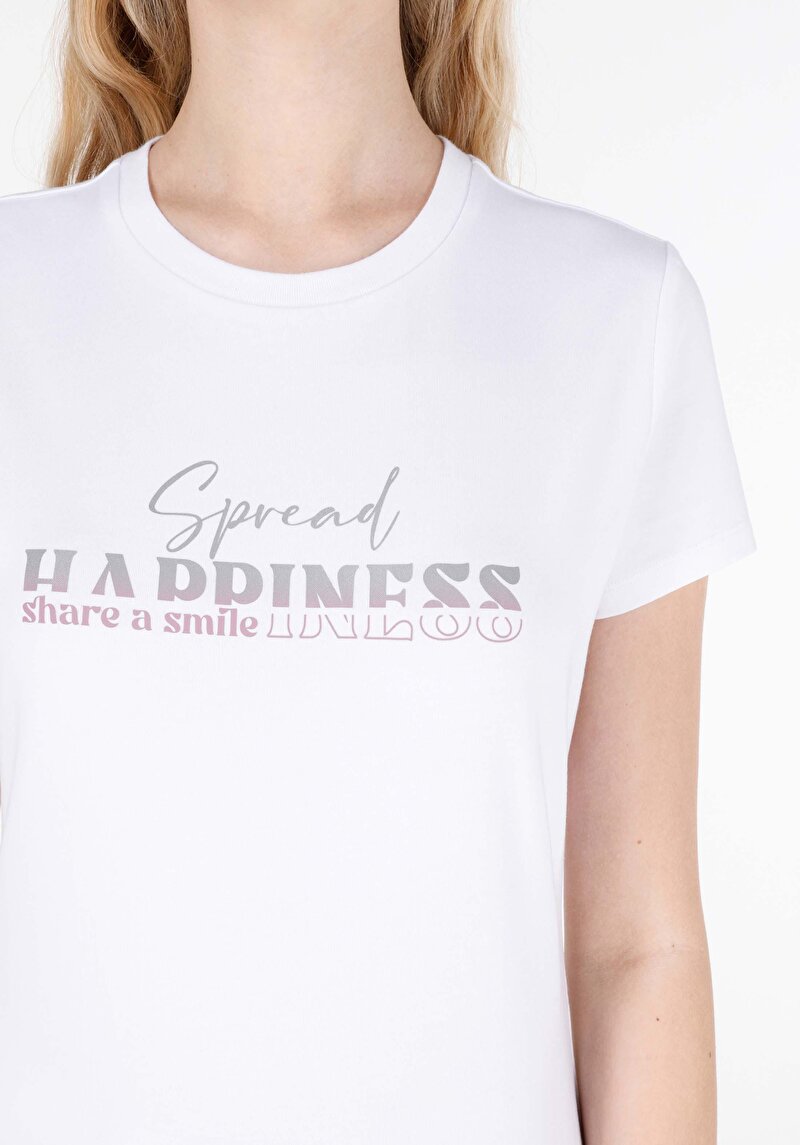 Показати інформацію про Футболка З Коротким Рукавом Жіноча Біла  Cl1069103