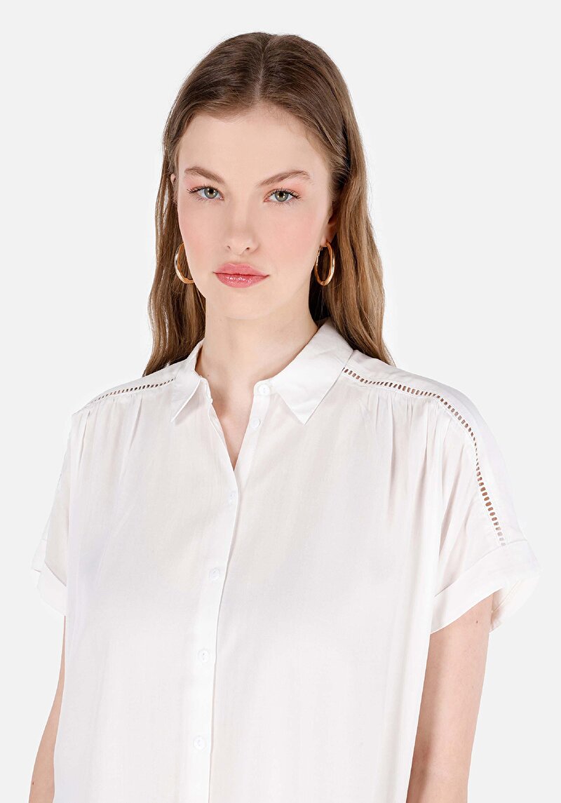 Зображення Сорочка З Коротким Рукавом Жіноча Біла Cl1068884