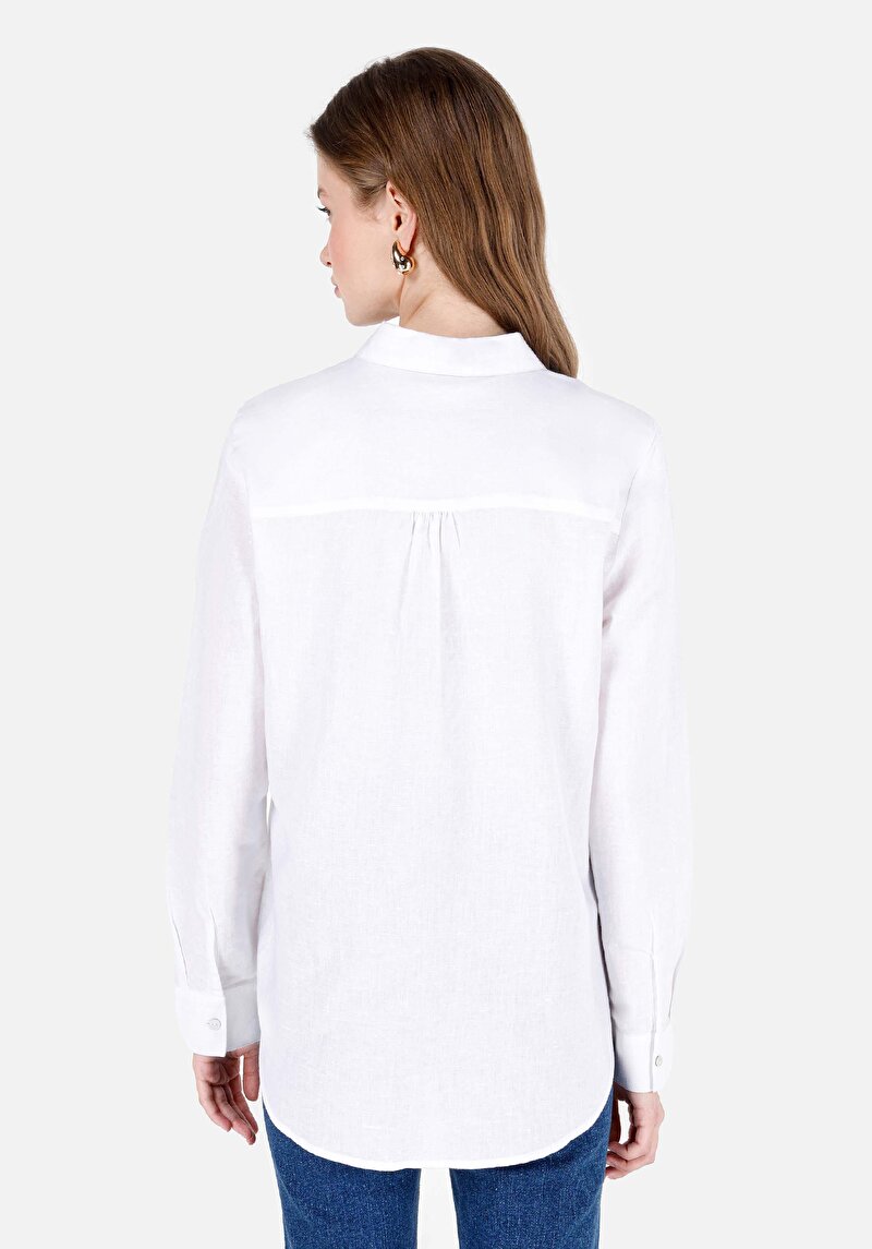 Показати інформацію про Сорочка З Довгим Рукавом Жіноча Біла  Cl1068911