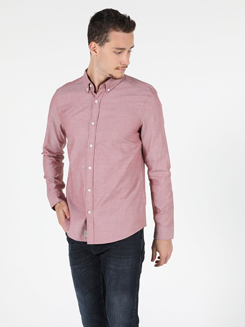 Показати інформацію про Сорочка З Довгим Рукавом Чоловіча Помаранчева  Cl1048576