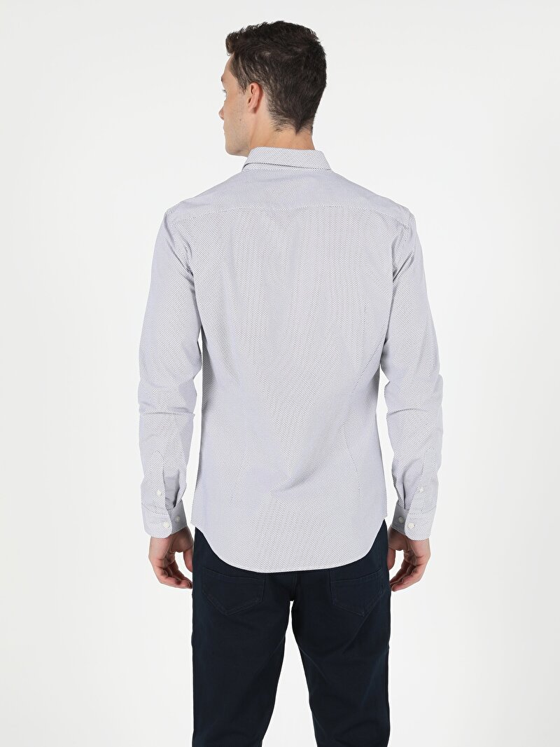 Показати інформацію про Сорочка З Довгим Рукавом Чоловіча Біла  Cl1050117