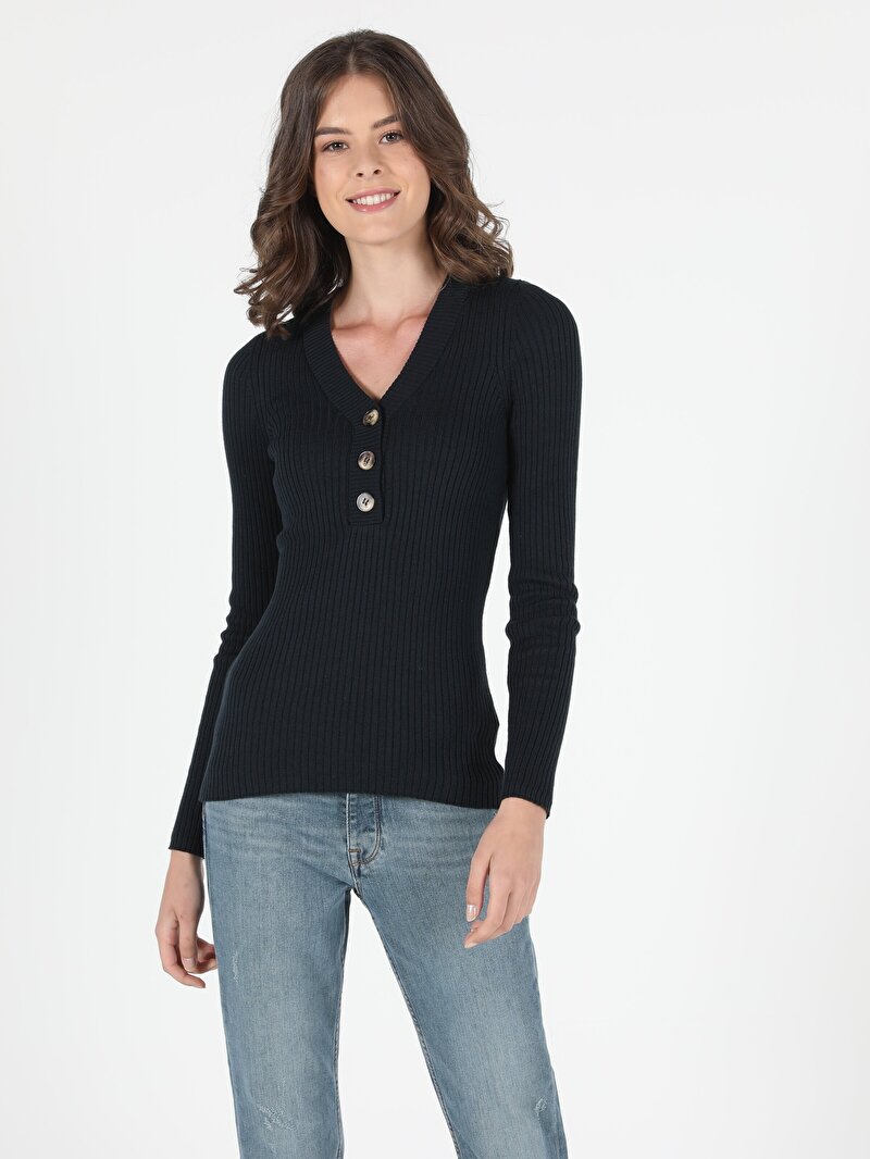 Показати інформацію про Светр Жіночий Синій  Cl1050541