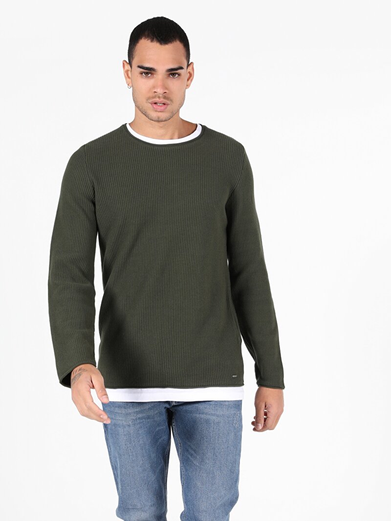 Показати інформацію про Светр Чоловічий Зелений  Cl1050970