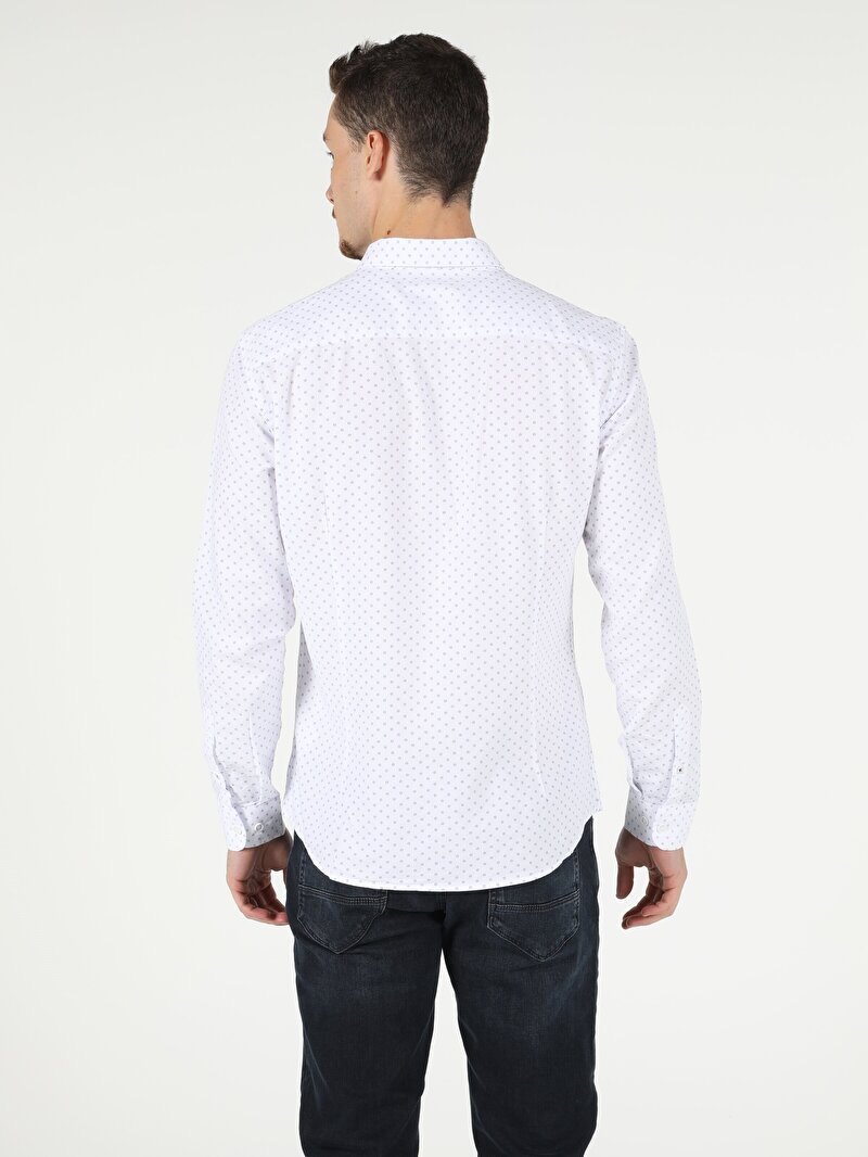 Показати інформацію про Сорочка З Довгим Рукавом Чоловіча Біла  Cl1051370