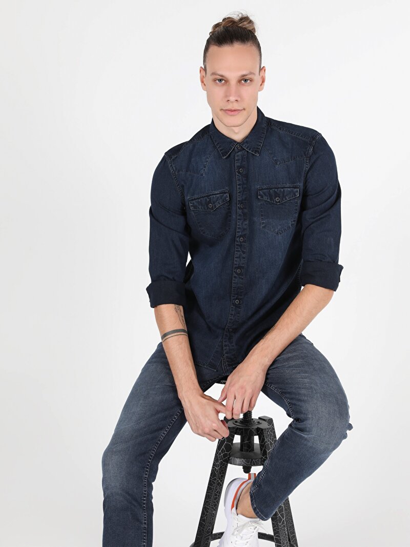 Показати інформацію про 023 Josh Сорочка З Довгим Рукавом Чоловіча Вузького Крою Cl1051452