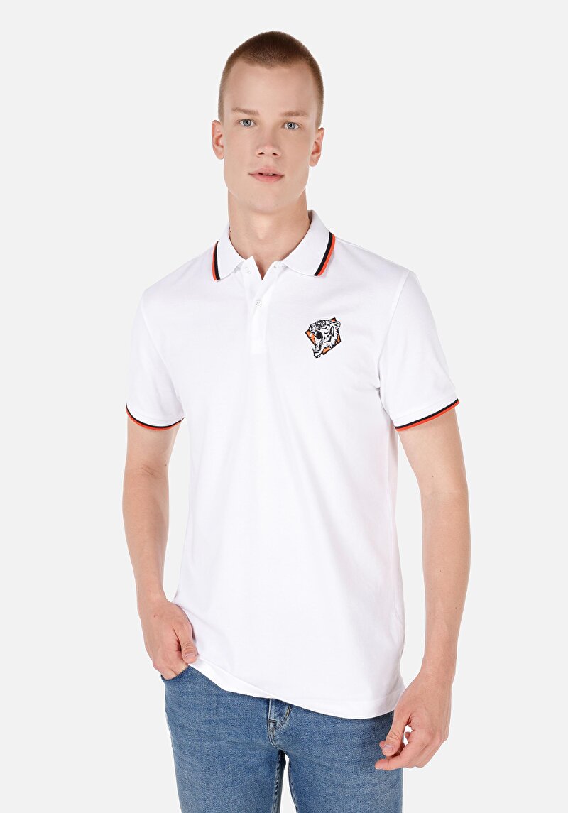 Зображення Поло З Коротким Рукавом Чоловіче Біле Cl1069311
