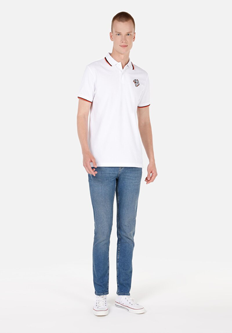 Показати інформацію про Поло З Коротким Рукавом Чоловіче Біле  Cl1069311