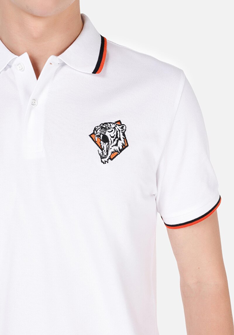 Показати інформацію про Поло З Коротким Рукавом Чоловіче Біле  Cl1069311