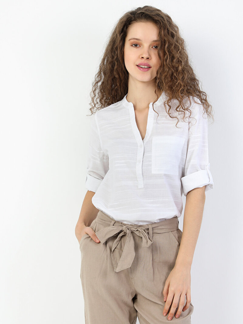 Показати інформацію про Сорочка З Довгим Рукавом Жіноча Біла Оверсайз Cl1048541