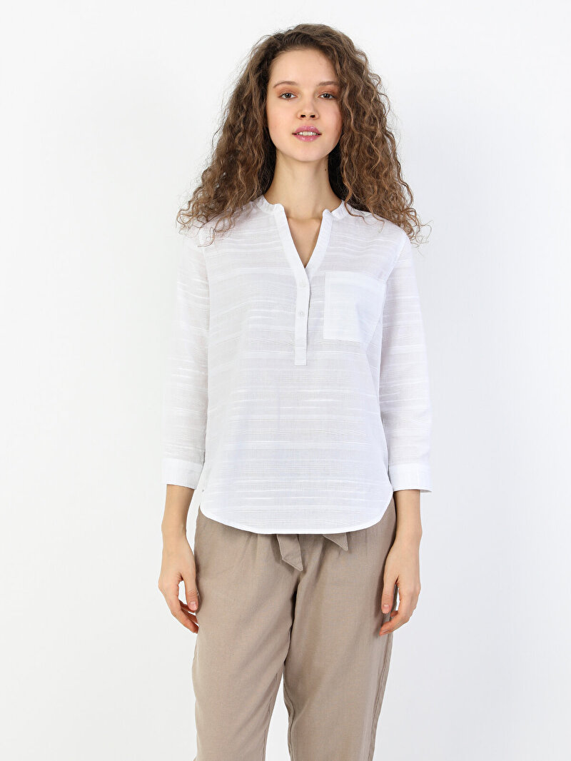 Показати інформацію про Сорочка З Довгим Рукавом Жіноча Біла Оверсайз Cl1048541