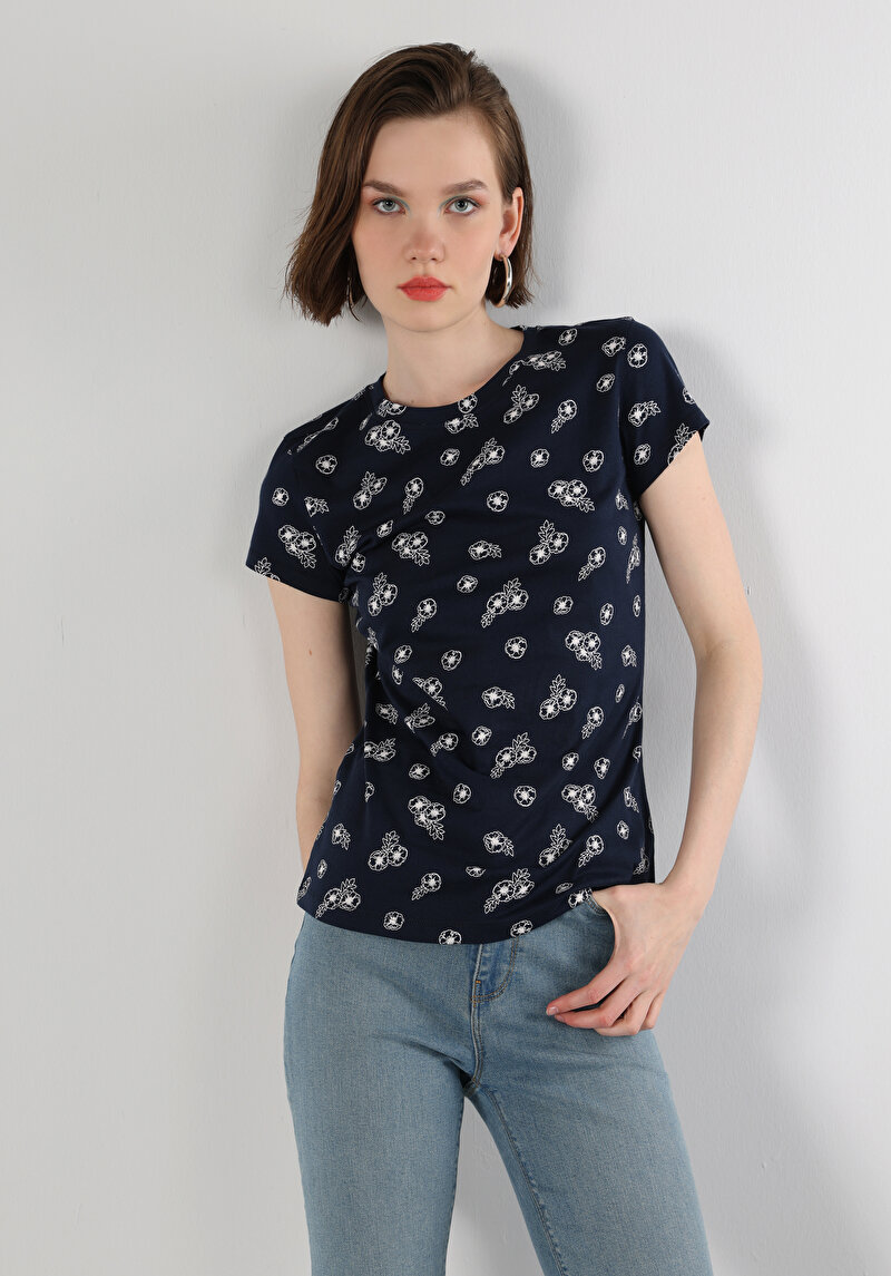 Показати інформацію про Футболка З Коротким Рукавом Жіноча Синя  Cl1063446