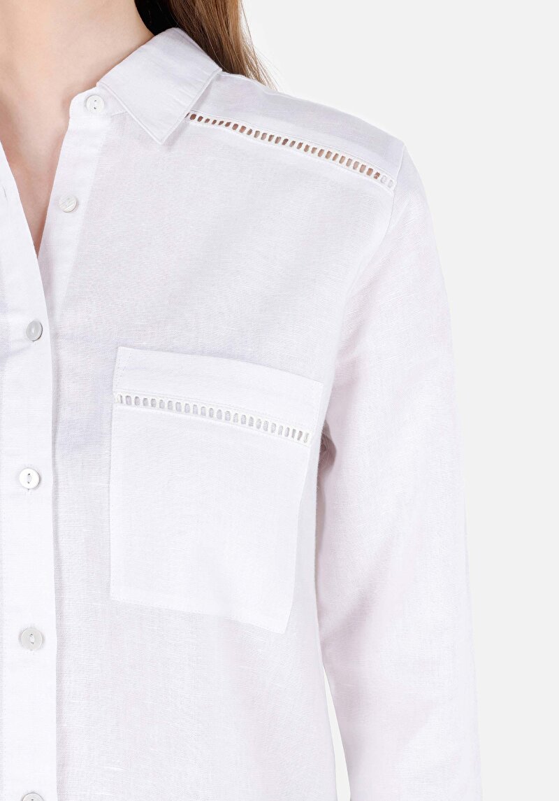 Показати інформацію про Сорочка З Довгим Рукавом Жіноча Біла  Cl1068911