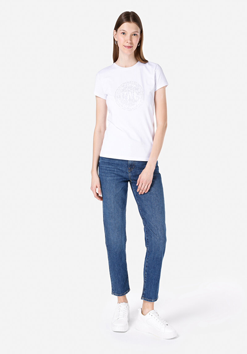 Показати інформацію про Футболка З Коротким Рукавом Жіноча Біла  Cl1067288