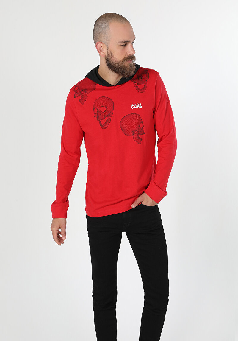 Показати інформацію про Футболка З Довгим Рукавом Чоловіча Червона  Cl1060476