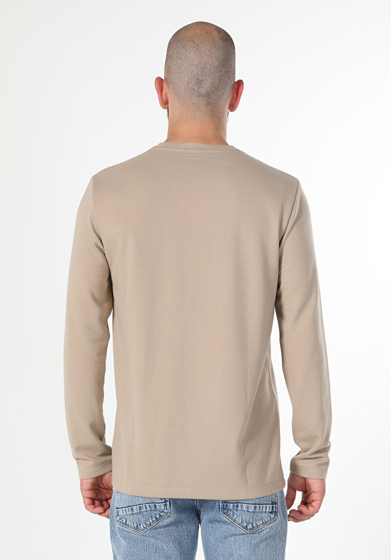 Показати інформацію про Футболка З Довгим Рукавом Чоловіча Бежева  Cl1060211