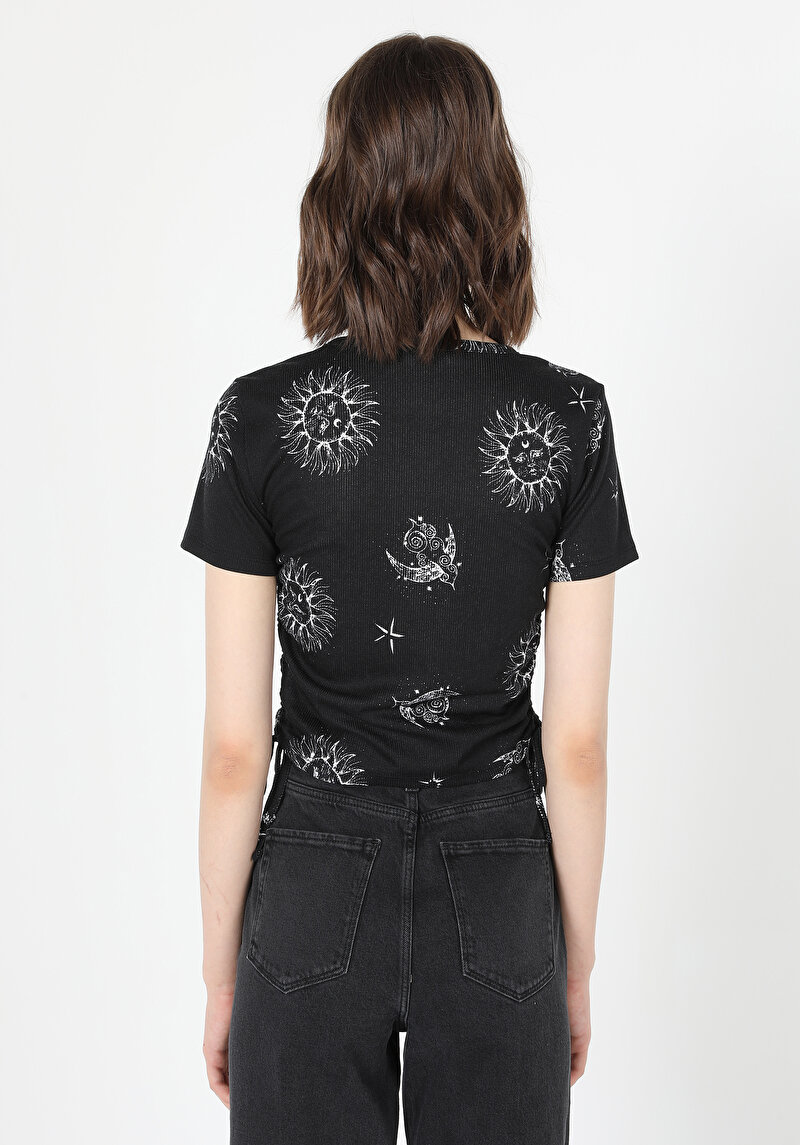 Показати інформацію про Футболка З Коротким Рукавом Жіноча Чорна  Cl1059795