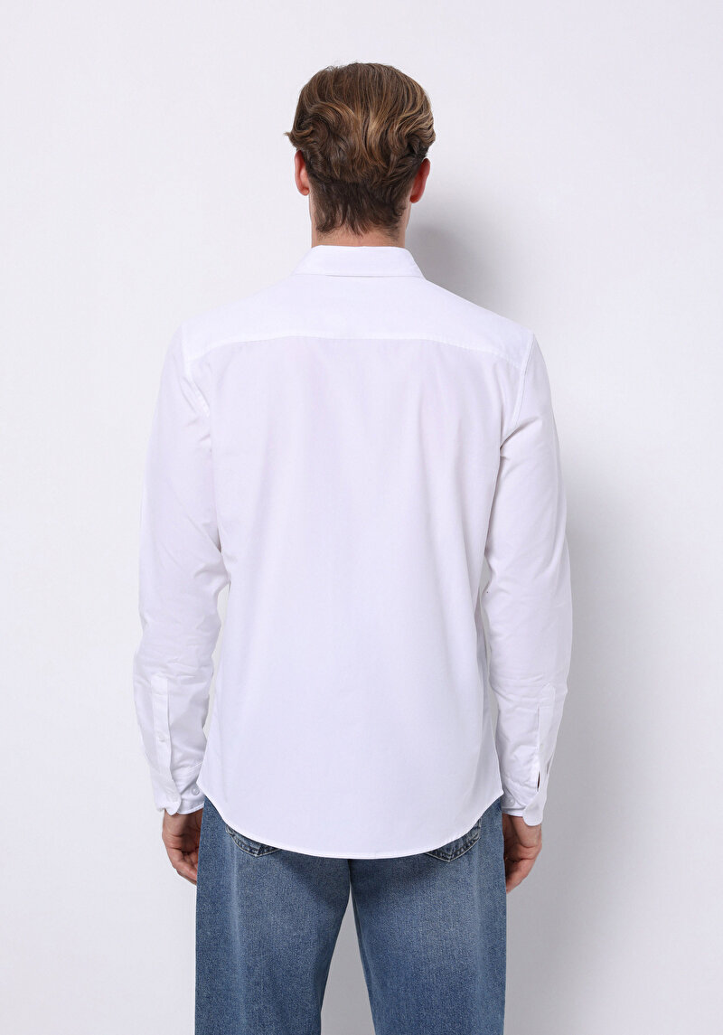 Показати інформацію про Сорочка З Довгим Рукавом Чоловіча Біла  Cl1070376