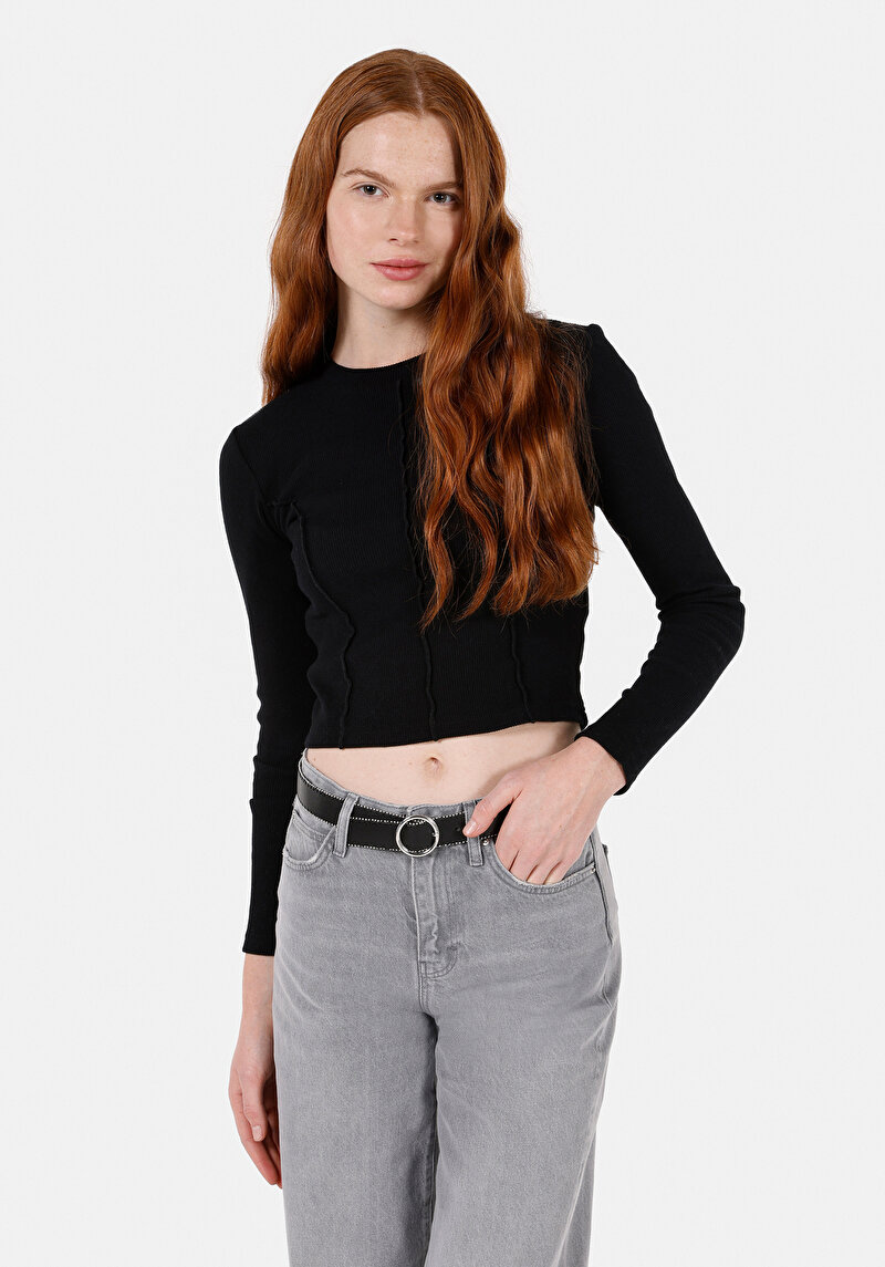 Зображення Блуза З Довгим Рукавом Жіноча Чорна  Cl1072150