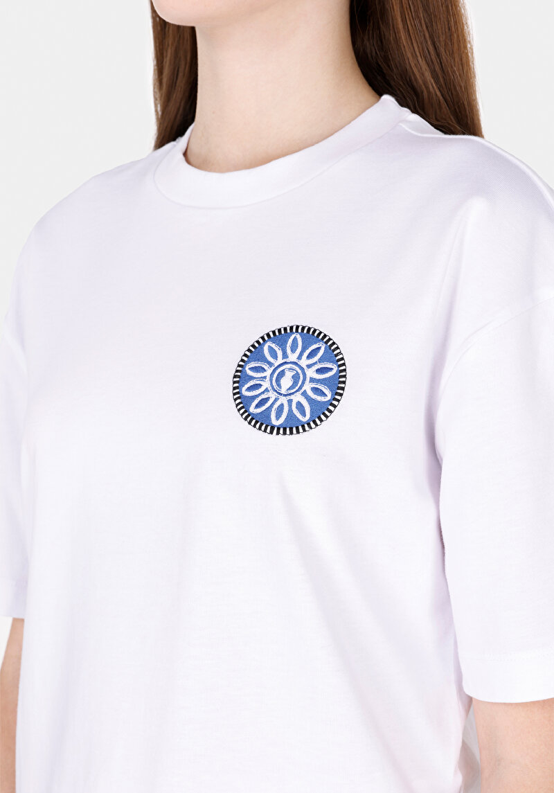 Показати інформацію про Футболка З Коротким Рукавом Жіноча Біла  Cl1072193