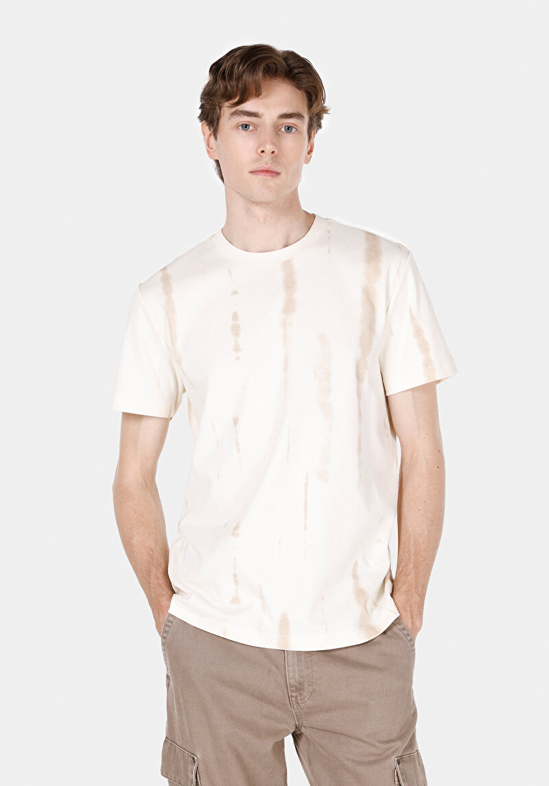 Зображення Футболка З Коротким Рукавом Чоловіча Бежева  Cl1073105