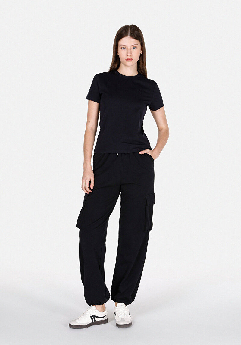 Показати інформацію про Футболка З Коротким Рукавом Жіноча Чорна  Cl1073294