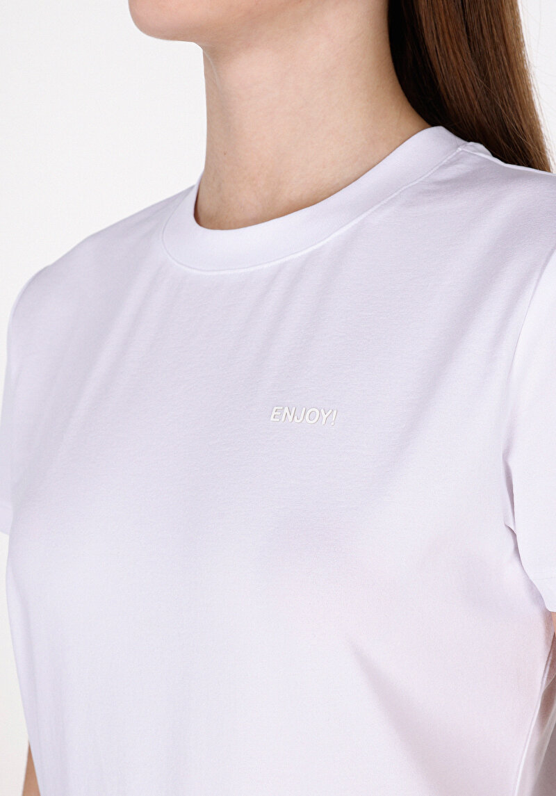 Показати інформацію про Футболка З Коротким Рукавом Жіноча Біла  Cl1073294