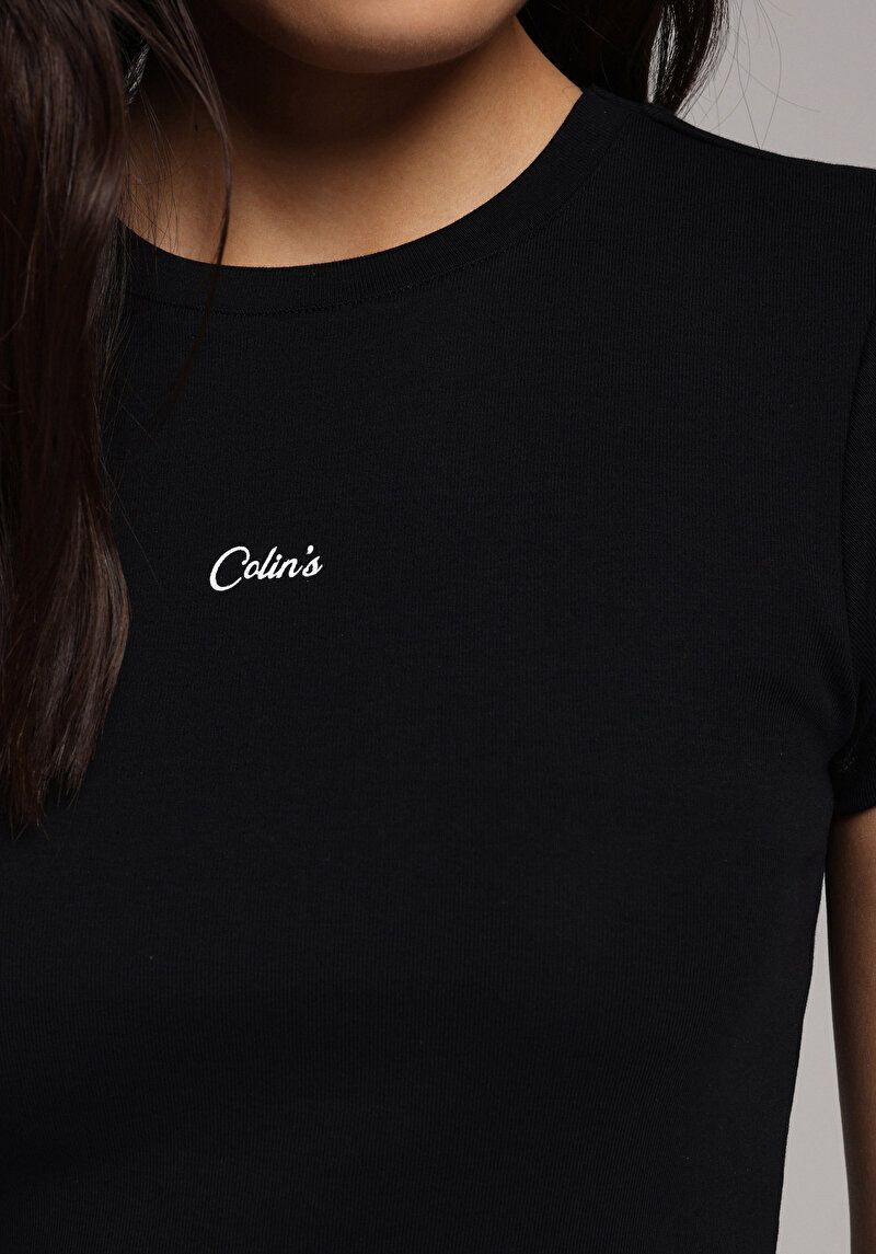 Показати інформацію про Футболка З Коротким Рукавом Жіноча Чорна  Cl1074441